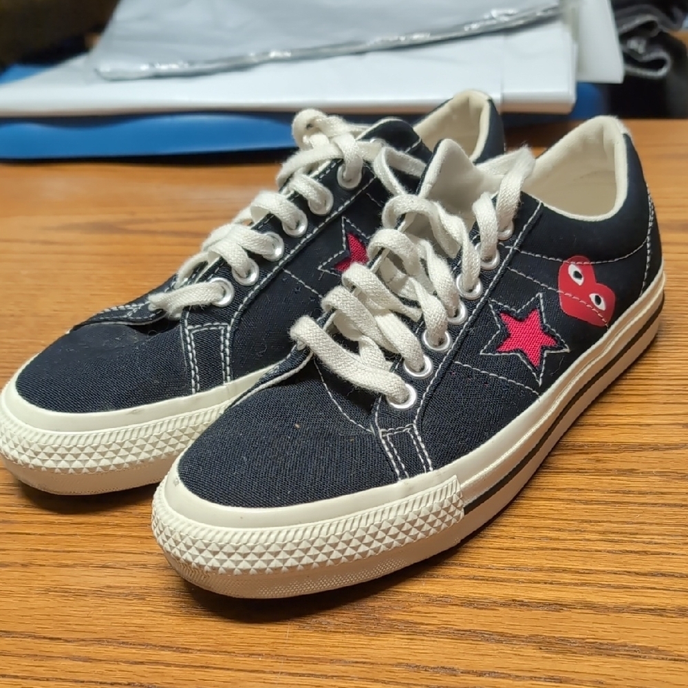 CDG x Converse Black Canvas Sneakers